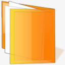 灰色水晶橙灰色水晶立体图标文件夹高清图片