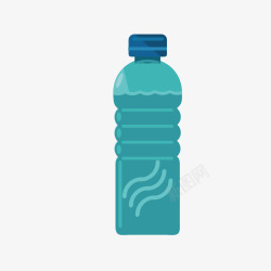 蓝色水瓶矢量图素材