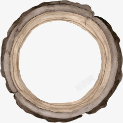棕色木桩圆环素材