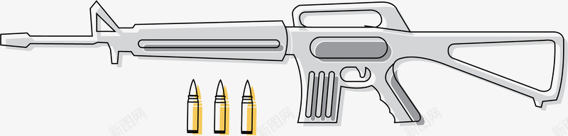 卡通狙击枪装饰png免抠素材_新图网 https://ixintu.com 军事武器 各种枪 武器 狙击枪 现代科技 矢量枪 矢量武器