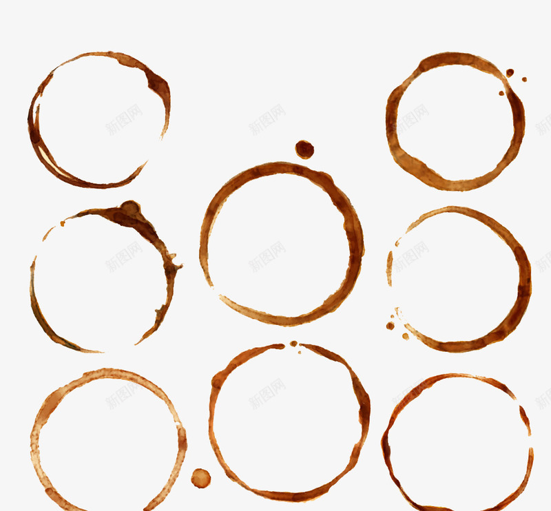 咖啡圆环咖啡渍png免抠素材_新图网 https://ixintu.com 创意 咖啡 咖啡圆环 咖啡渍 圆环