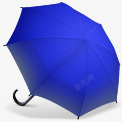 深蓝色雨伞素材