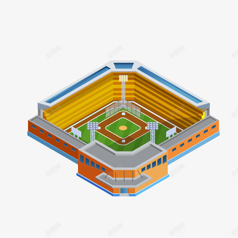 俯视装饰体育场矢量图ai免抠素材_新图网 https://ixintu.com 体育场 俯视 光泽 卡通 投影 立体 纹理 纹路 装饰 质感 阴影 矢量图