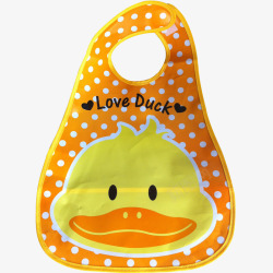 婴儿口水巾鸭子黄色婴儿用素材