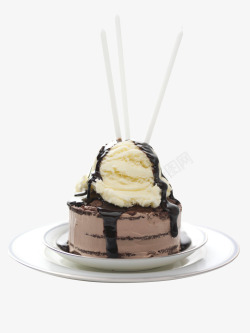 巧克力冰淇淋巧克力慕斯蛋糕高清图片