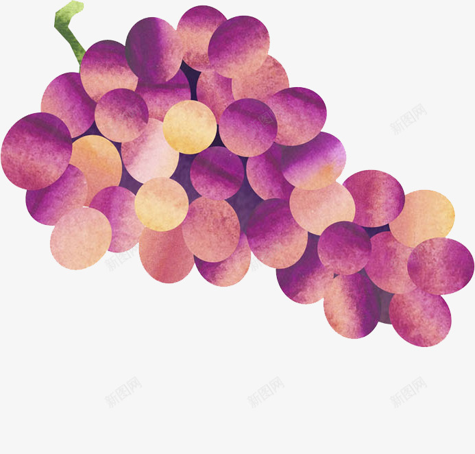 一串新鲜的大葡萄png免抠素材_新图网 https://ixintu.com 一串 卡通 好吃 手绘 新鲜 美味 美食 葡萄