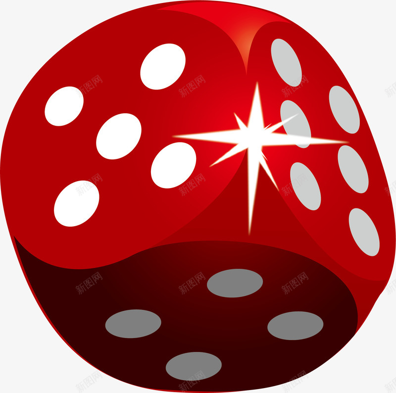 红色水晶骰子png免抠素材_新图网 https://ixintu.com 创意骰子 投骰子 掷骰子 玩骰子 矢量骰子 骰子素材
