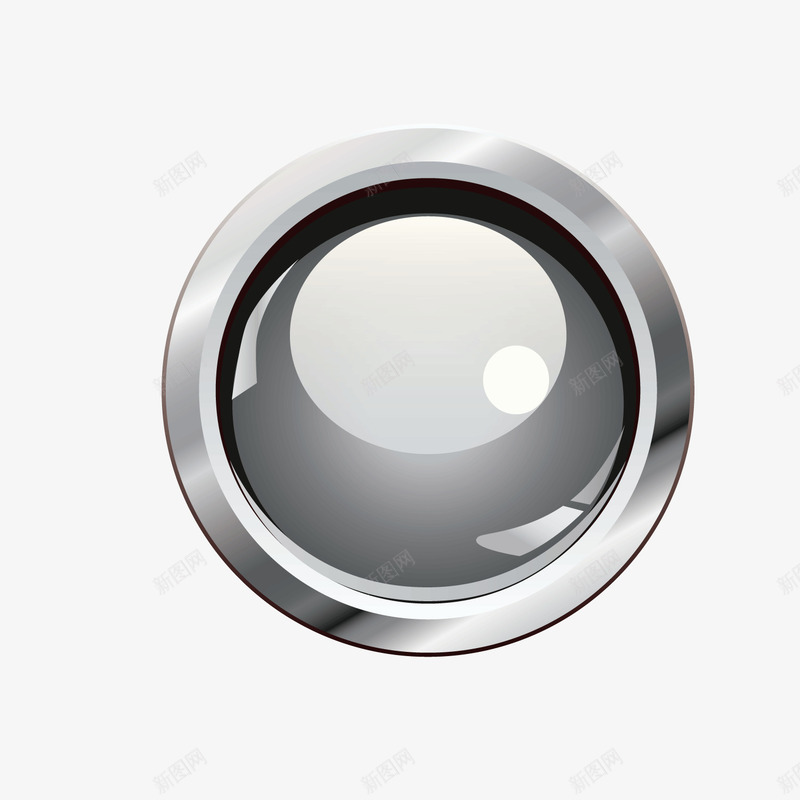 灰色圆形水晶按钮png免抠素材_新图网 https://ixintu.com 咨询按钮 圆形 按钮 水晶 灰色