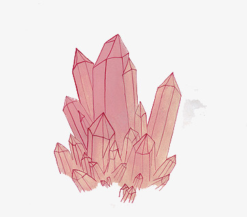 水晶山手绘png免抠素材_新图网 https://ixintu.com 山 手绘 插画 水晶