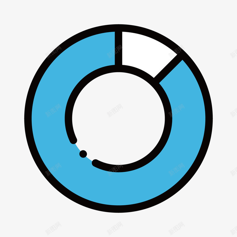 蓝色手绘圆环数据分析png免抠素材_新图网 https://ixintu.com 分析 占比 圆环 扁平化 手绘 数据 科技 蓝色