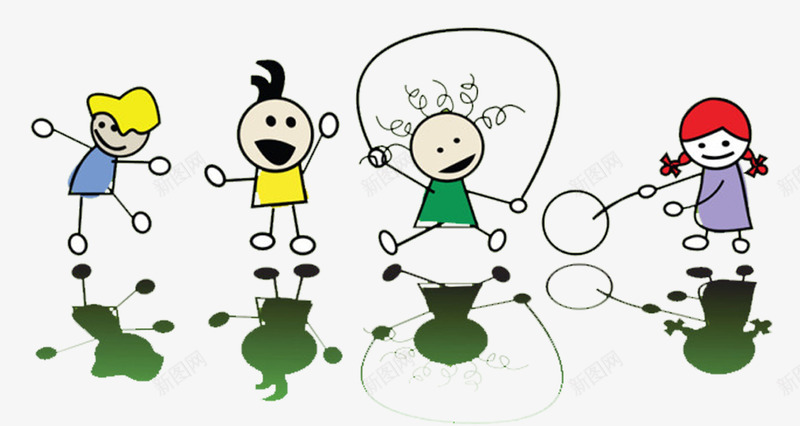 卡通手绘玩游戏的小孩png免抠素材_新图网 https://ixintu.com 体育课的小孩 卡通人物 卡通儿童 玩游戏的小孩