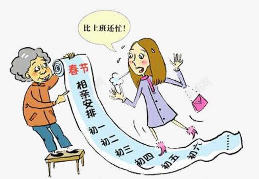 过年安排png免抠素材_新图网 https://ixintu.com 女儿 妈妈 时间 相亲