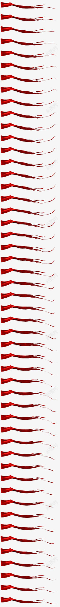 红色彩旗装饰彩带素材