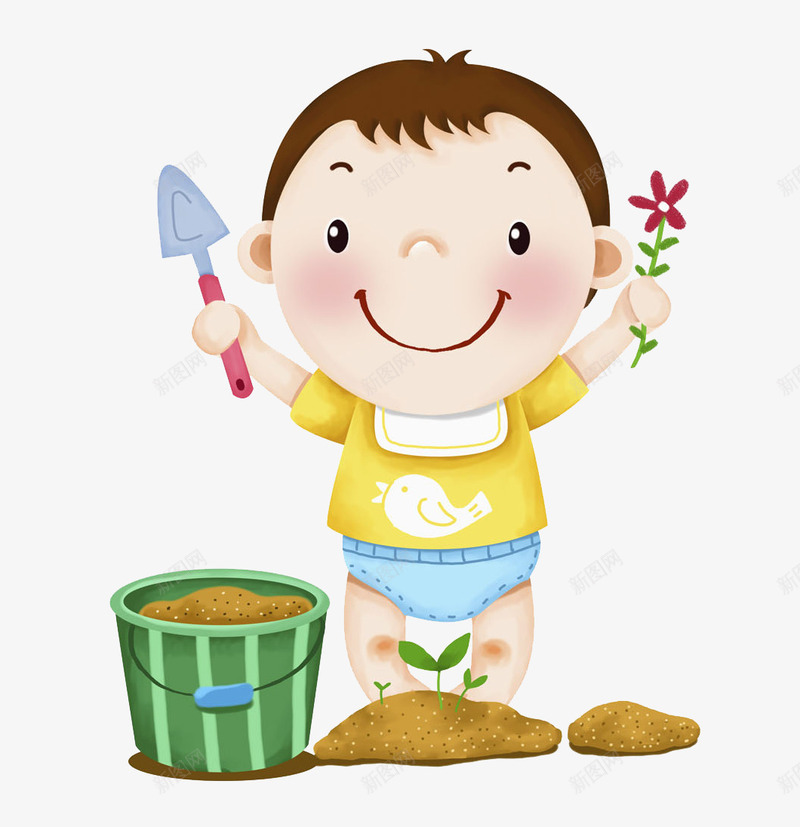 小孩子一人玩沙子png免抠素材_新图网 https://ixintu.com 一人 乐趣 小孩子 玩沙子 高兴
