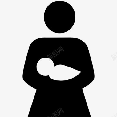 怀抱婴儿的妈妈图标图标