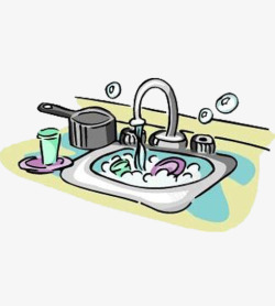 洗餐具干净的生活高清图片