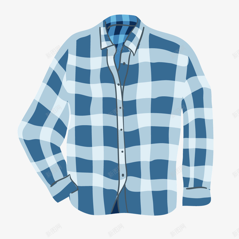 蓝白条纹男士衬衫png免抠素材_新图网 https://ixintu.com 条纹 男士 蓝白 衬衫