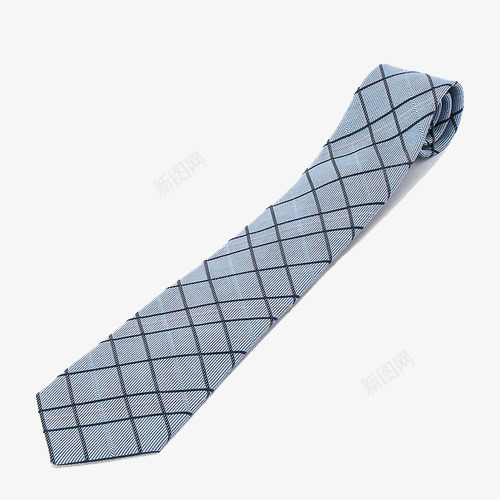 条纹格子领带png免抠素材_新图网 https://ixintu.com 商务男士领带 大格子 格子 深蓝色条纹