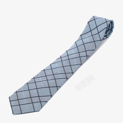深蓝色领带条纹格子领带高清图片