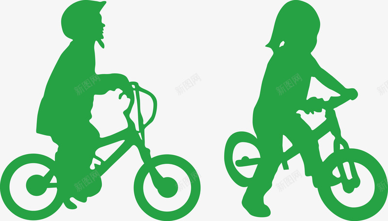 小孩子骑自行车绿色png免抠素材_新图网 https://ixintu.com 小孩子 小孩子矢量 小孩子骑自行车