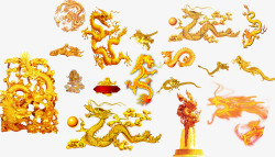 金色中国龙素材