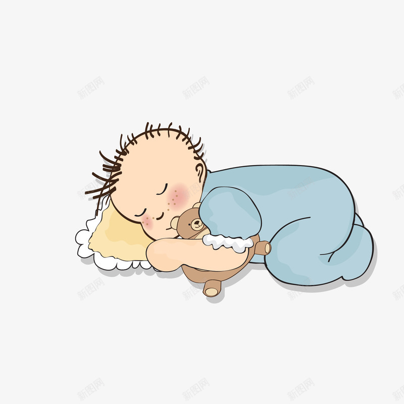 睡着了的小孩png免抠素材_新图网 https://ixintu.com 小朋友 睡觉 趴着的小孩