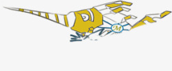 手绘可爱卡通造型飞机条纹素材