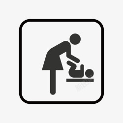 婴儿室餐厅婴儿室指示牌矢量图图标高清图片
