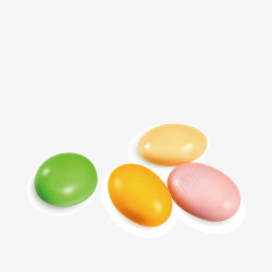 彩色糖豆实物简图素材