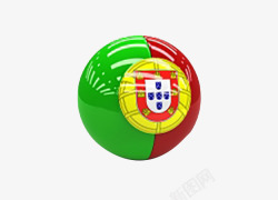 葡萄牙球形国旗素材