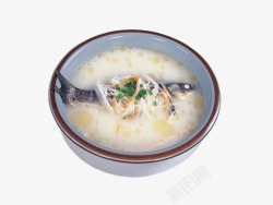 美味鱼汤碗中的鱼汤高清图片