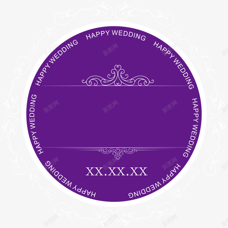 紫色圆环花纹logo矢量图图标ai_新图网 https://ixintu.com logo wedding 婚礼 婚礼logo 紫色圆环 结婚 花纹 矢量图