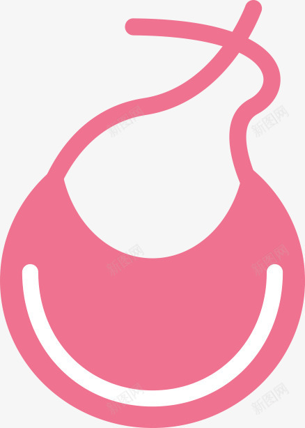 母婴孕产png免抠素材_新图网 https://ixintu.com 围嘴 婴儿 用品 粉色