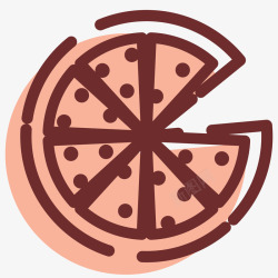 超级披萨矢量插画美味披萨卡通插画矢量图高清图片