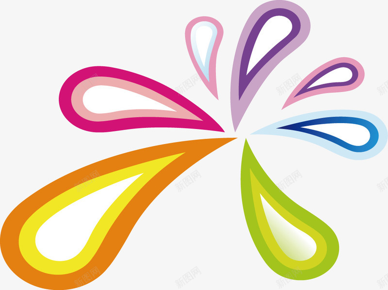各种颜色的花瓣png免抠素材_新图网 https://ixintu.com 双色花瓣 彩色的花瓣 钢笔画的花瓣