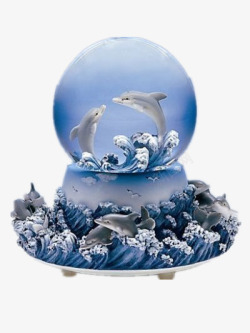 可爱海豚水晶球素材