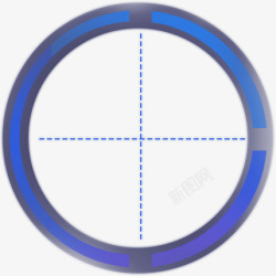 蓝色环形圆环素材
