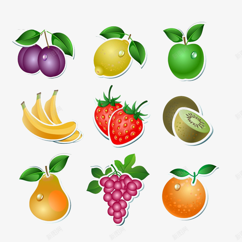 水果元素苹果葡萄psd免抠素材_新图网 https://ixintu.com 橙子 水果元素 苹果 葡萄 香蕉 香蕉免费下载