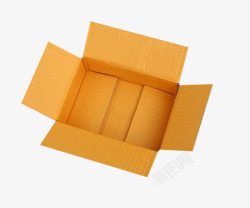 黄色的纸盒展开图素材