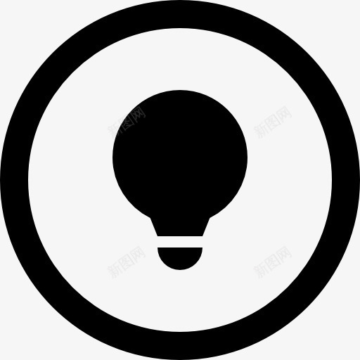 黑色圆环包围着黑色蒸汽球图标png_新图网 https://ixintu.com 包围 蒸汽 黑色