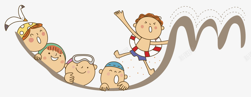 卡通运动的快乐小孩png免抠素材_新图网 https://ixintu.com 卡通小孩 卡通手绘 小孩儿童 平面图案 手绘儿童 趴着的小孩