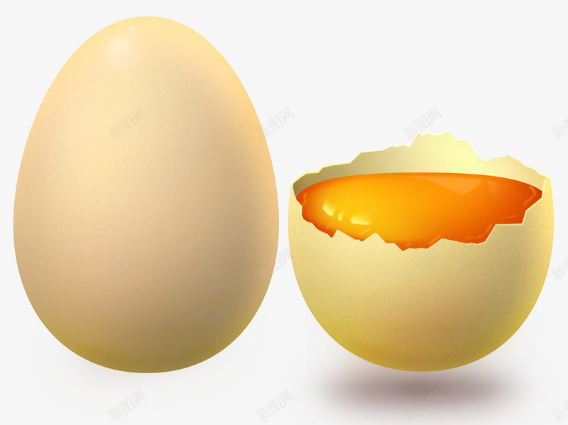 打开的鸡蛋png免抠素材_新图网 https://ixintu.com PSD格式 免费PNG 实物 生活食品 蛋壳 蛋黄 鸡蛋