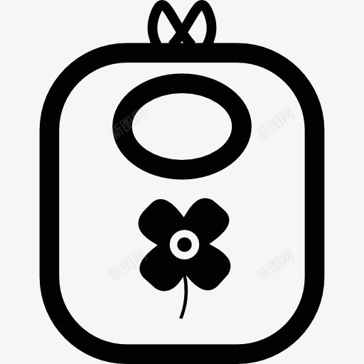 婴儿围兜花图标png_新图网 https://ixintu.com 婴儿围兜 孩子 时尚 花