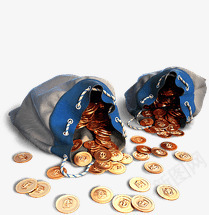 创意金币质感效果袋子装着的图标png_新图网 https://ixintu.com 创意 效果 袋子 质感 金币