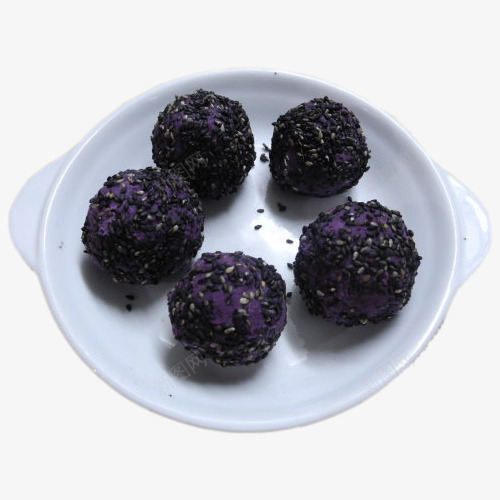 五颗紫薯球png免抠素材_新图网 https://ixintu.com 佳肴 做好的糯米紫薯 甜点 糯米 紫薯球 美味的小吃 薯球