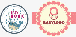 妇婴用品标签矢量图素材