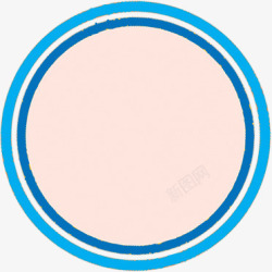 双层圆环蓝色双层卡通圆环高清图片