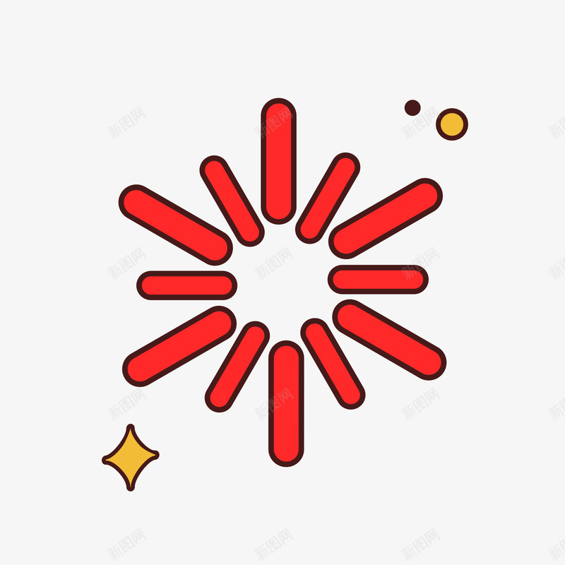 红色圆角发散光芒矢量图图标eps_新图网 https://ixintu.com 光芒 卡通图标 发光 圆角 科技 红色 质感 矢量图