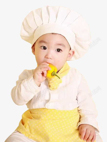 戴厨师帽的小孩png免抠素材_新图网 https://ixintu.com 厨师帽 可爱的小孩 孩子 萌娃