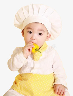 萌娃闯世界戴厨师帽的小孩高清图片